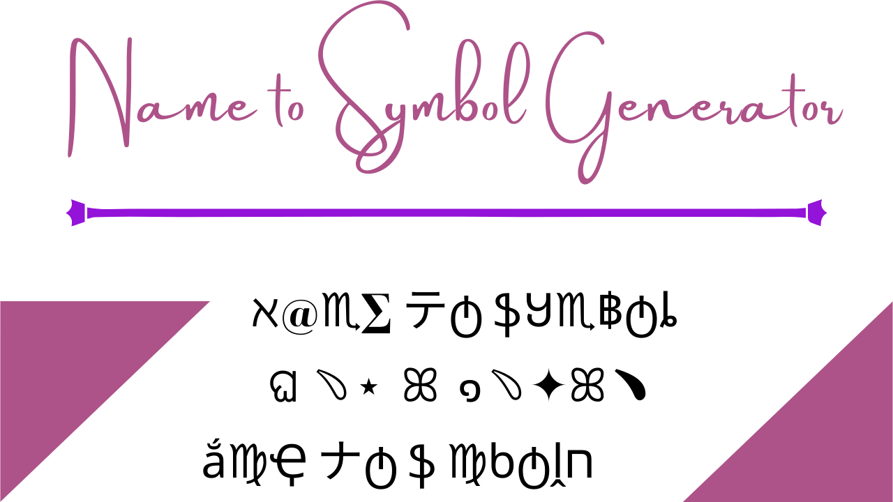 Name Font Generator With Symbols Infoupdate